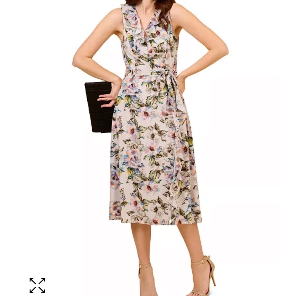 Adrianna Papell floral faux wrap dress